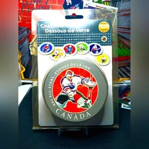 2005 NHL Coaster Canada Post set 6 player Richard.Trottier,Bucyk,Fuhr,Armstrong